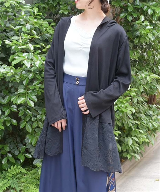 フード付UVカットロングカーディガン | レディース服