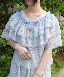 総レース２ＷＡＹブラウスプルオーバー【期間限定価格】(サックス-F)