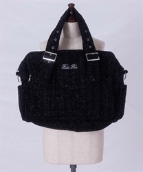 ＢＩＧツイードショルダー(黒-F)