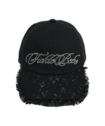 レースレイヤードフリルCAP(黒-F)