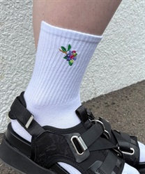 【ユニセックス】ブルーベリー靴下(白-F)