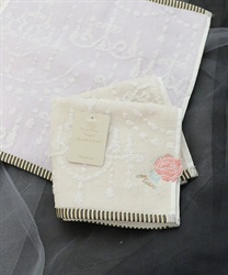 プティフルールタオルハンカチ(ピンク-F)