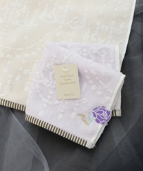 プティフルールタオルハンカチ(パープル-F)