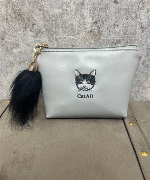 ＣＡＴ船形刺繍ポーチ