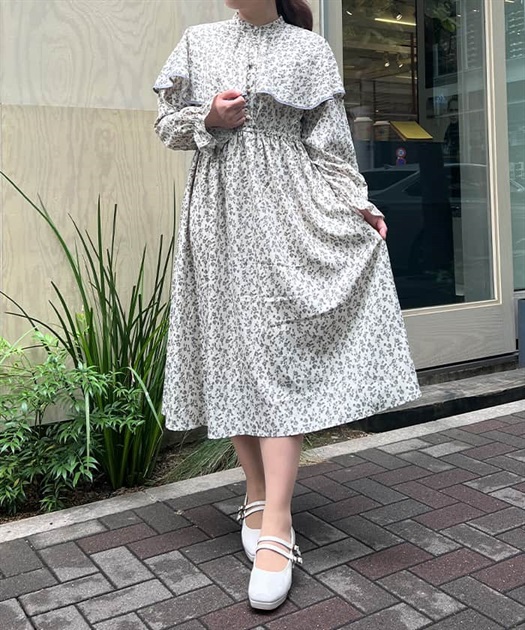 小花柄ケープワンピース | outlet | axes femme online shop