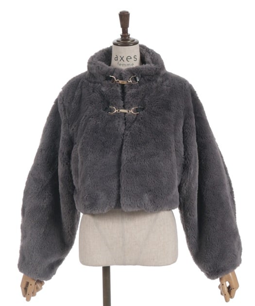 ビット付ファーコート