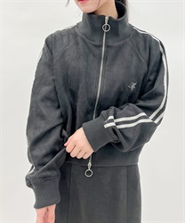 カットスエードトラックジャケット【期間限定価格】(チャコール-F)