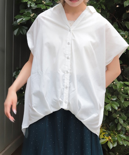 レースアップタックシャツ【ランク別お値下げ対象商品】