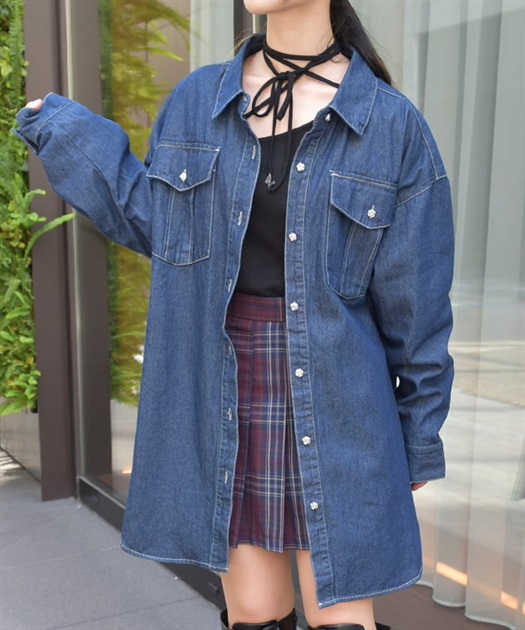 リボンセットデニムシャツ | レディース服・レディース