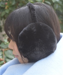 折りたたみファーイヤーマフ【WEB先行販売】(黒-F)