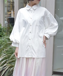 ボリュームスリーブブラウス【2点10%OFF対象商品】(白-F)