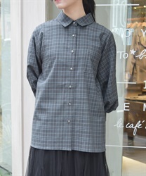 ボリュームスリーブブラウス【2点10%OFF対象商品】(チャコール-F)