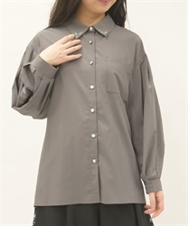 ＵＶカットボリューム袖シャツ(チャコール-F)
