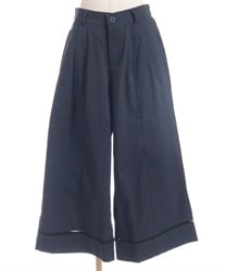 タックワイドパンツ(紺-F)