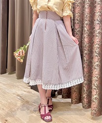 ストライプジップスカート【期間限定価格】