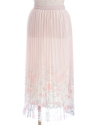 花柄グラデーションスカート(淡ピンク-F)