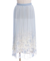 花柄グラデーションスカート(ブルー-F)