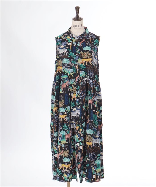 axes femme（アクシーズファム）の「フラワーパターンノースリ
