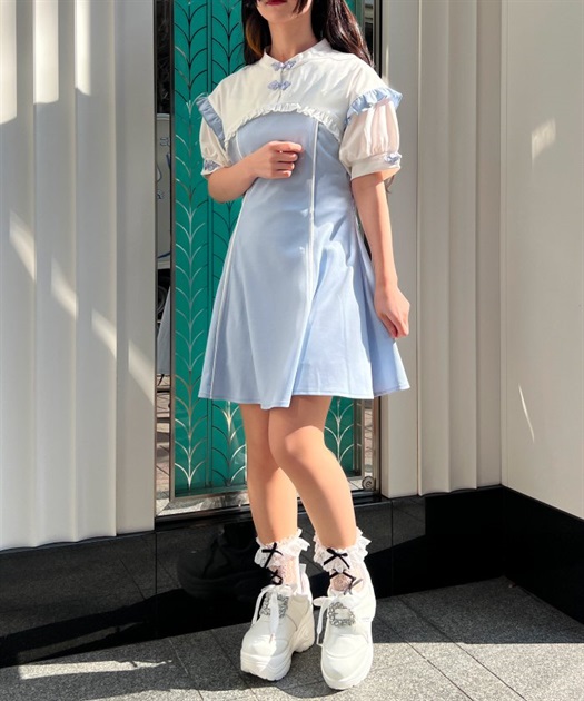 チャイナ釦カットソーワンピース | レディース服・レディース チャイナ釦カットソーワンピース | レディース服・レディース