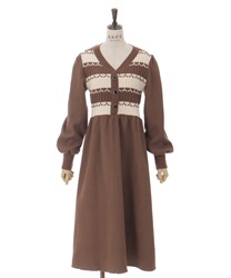 ニット切替ワンピース【10%OFF対象商品】 | レディース服