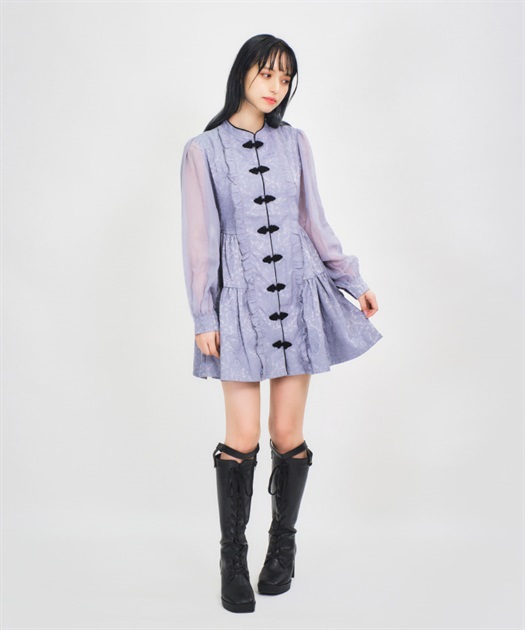 チャイナティアードミニワンピース | outlet | axes femme