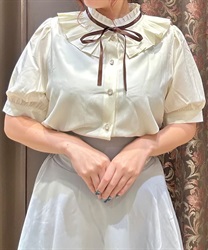 プリーツカラーブラウス【期間限定価格】(生成り-F)