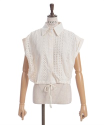 シアーレースシャツ(ベージュ-F)