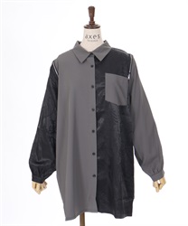 切り替え肩ジップ長袖シャツ | outlet | axes femme online shop 切り替え肩ジップ長袖シャツ | outlet | axes femme online shop