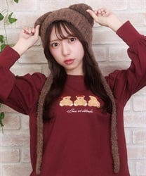 紐付きくまミミニットキャップ【予約】