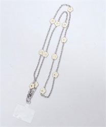 フラワーチェーンストラップ(シルバー-F)