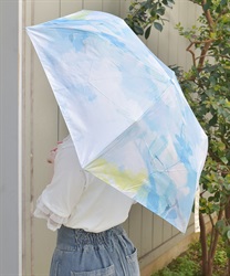 グラデーションアート柄折傘【2点10%OFF対象商品】(ブルー-F)