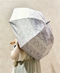 レース柄晴雨兼用ショート傘(ラベンダー-F)