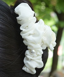 ギャザーパールバンスクリップ(生成り-F)