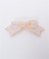 リボンアクリルバレッタ(生成り-F)