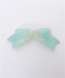 リボンアクリルバレッタ(ミント-F)