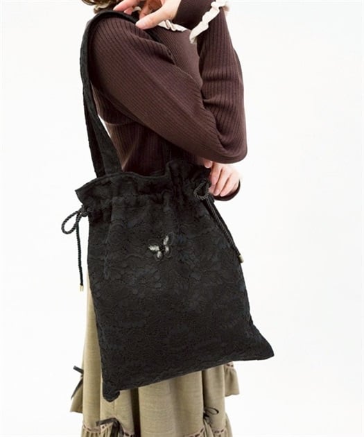 総レース巾着トート【予約】