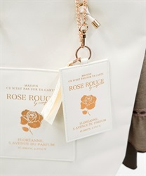 レースチャーム付きパスケース(生成り-F)