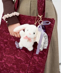 ハート×リボンパールチャーム(パープル-F)