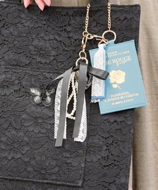 ラスイチ！リボンパールチャーム(大) パール調リボンチャーム（キー