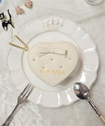 ハートデザインポーチチャーム(生成り-F)