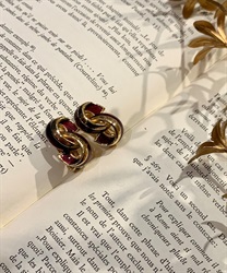 バイカラーモチーフイヤリング(グロス-F)