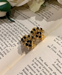 ヴィンテージフラワーイヤリング(グロス-F)