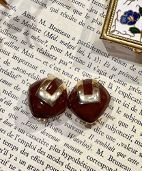 ヴィンテージスクエアイヤリング(グロス-F)