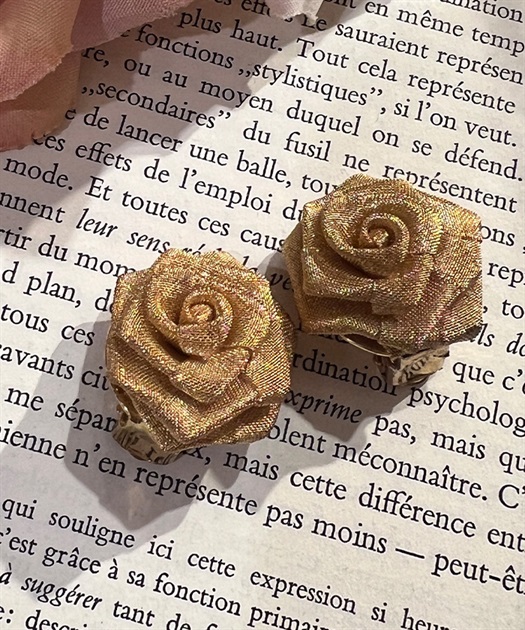 ヴィンテージローズイヤリング