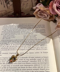 マルチカラーストーンネックレス(ゴールド-F)