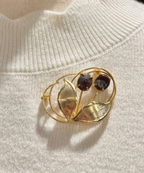 ヴィンテージフラワーブローチ(グロス-F)