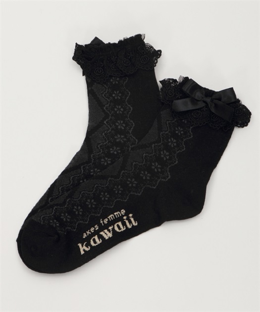 透かしレースアップ柄ソックス | outlet | axes femme online shop 透かしレースアップ柄ソックス | outlet | axes femme online shop