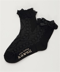 透かしレースアップ柄ソックス | outlet | axes femme online shop