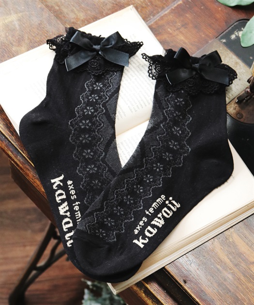 透かしレースアップ柄ソックス | レディース服・レディース 透かしレースアップ柄ソックス | レディース服・レディース