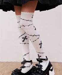 ツギハギクロスオーバーニー【ランク限定Web先行販売】(白-F)